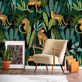 Trendy Leopards Safari  Wallpaper